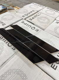 2" x 7.5" Chevron Black Gloss Wall Tile