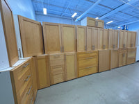 Natural Wood Shaker-Style Cabinets - 17 Pieces