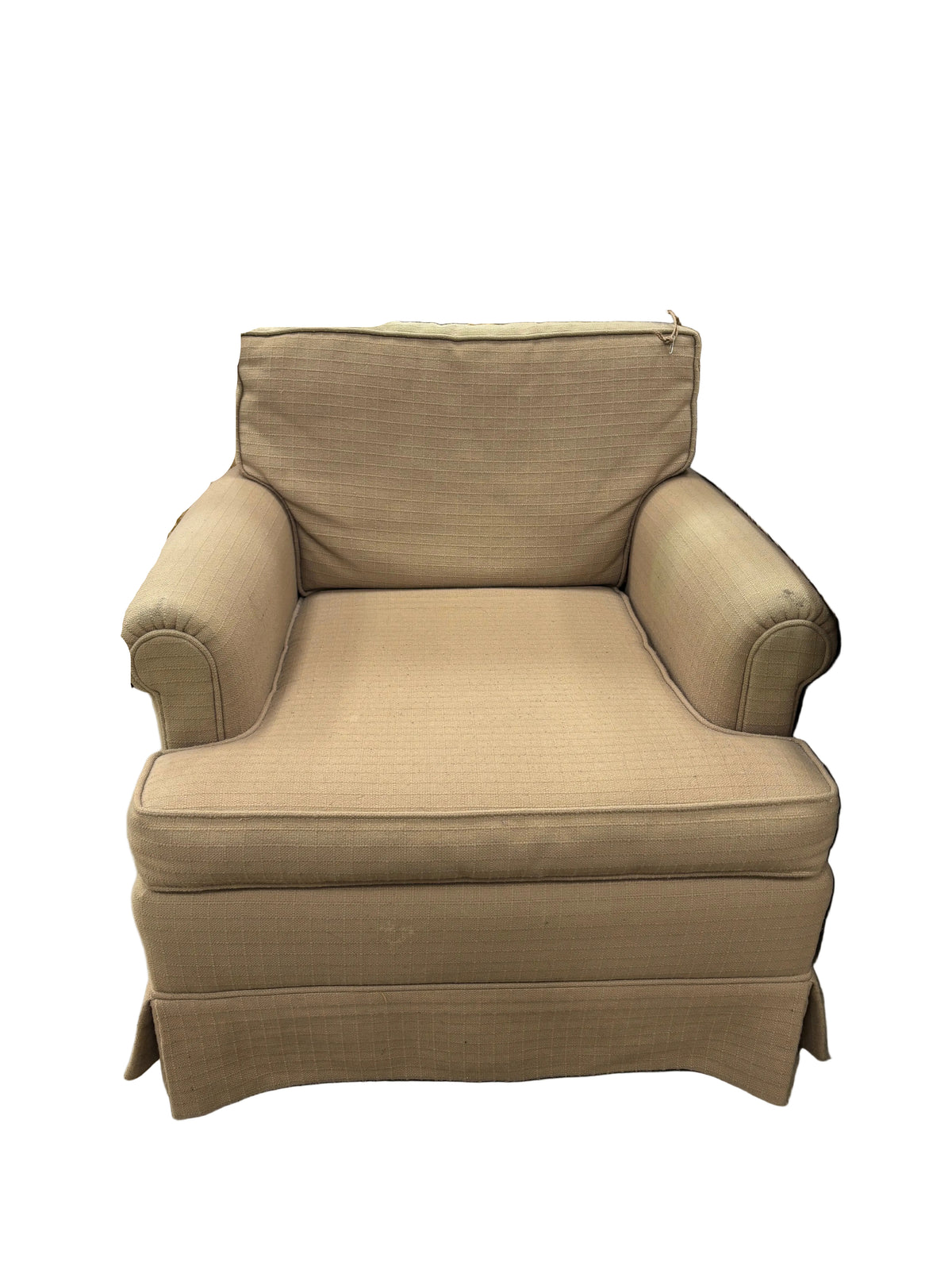 Tan Upholstered Club Chair