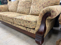Tan Floral Sofa