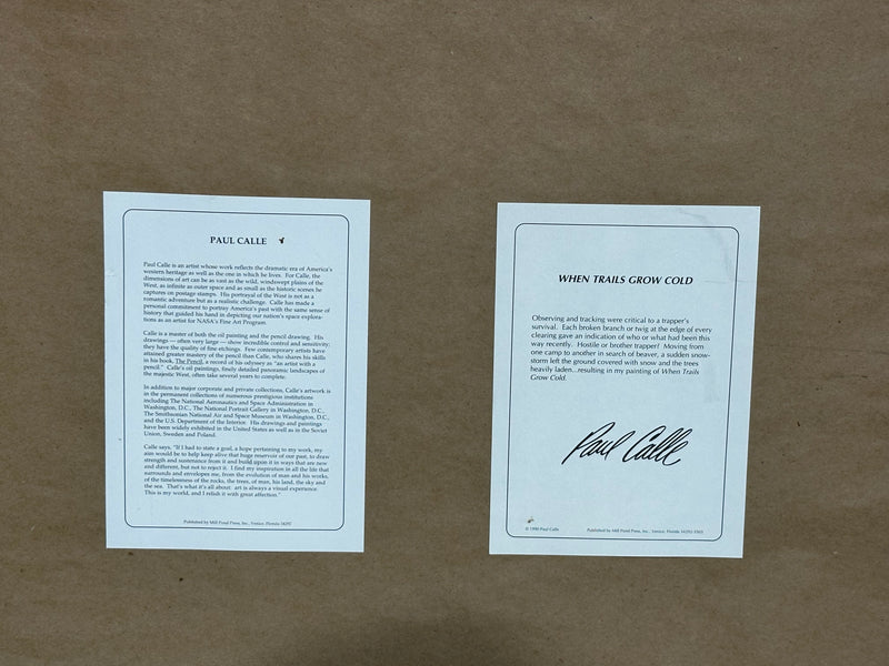 "When Trails Grow Cold" By Paul Calle