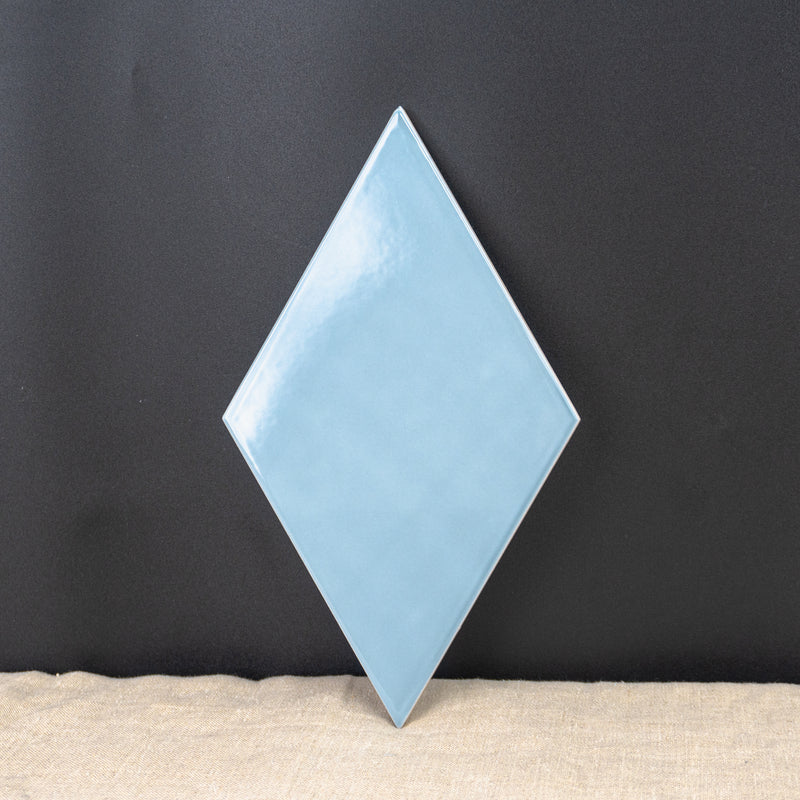 6" x 10" Ash Blue Rhombus Ceramic Wall Tile 50 pcs (9.5 sq. ft/box)