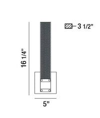 Admiral - 5 Inch 18W 1 Led Wall Sconce 37052-010