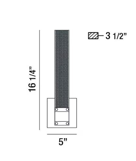 Admiral - 5 Inch 18W 1 Led Wall Sconce 37052-010