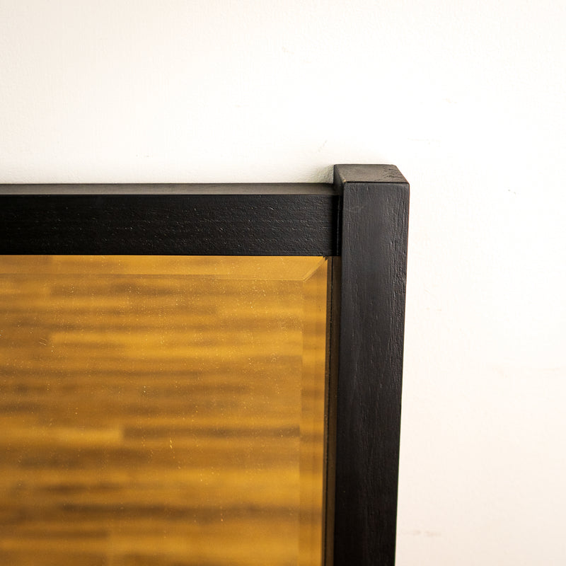 40-inch Square Mirror in Black Wooden Frame