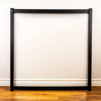 40-inch Square Mirror in Black Wooden Frame