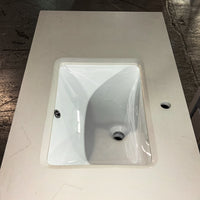 Art Bathe Calais 75 inch W x 22 inch D Grey Vanity with White Stone Top and Two 1-Hole White Sinks