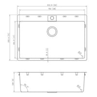 American Imaginations 32-in. W CSA Approved Stainless Steel Kitchen Sink, AI-27691