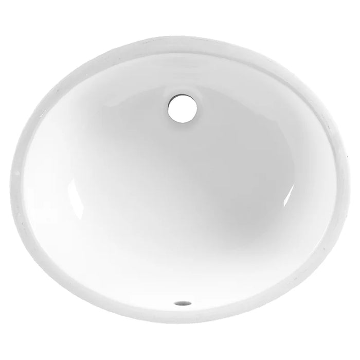 Medium-sized oval undermount White Ovalyn bathroom sink