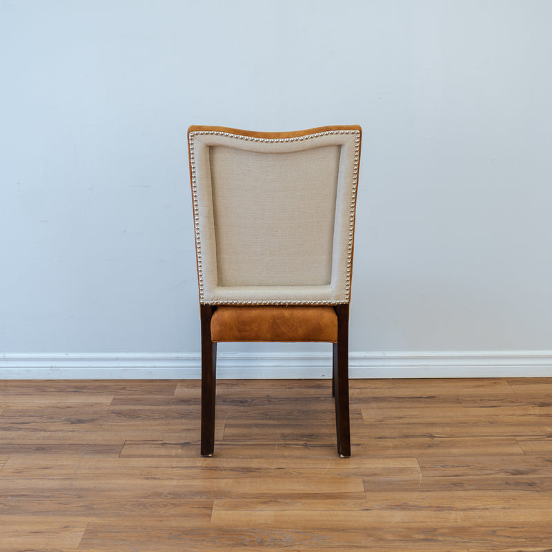 Armless Accent Chair in Caramel Ultrasuede