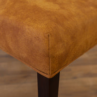 Armless Accent Chair in Caramel Ultrasuede