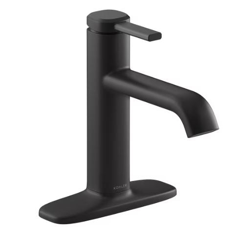 KOHLER Ashan 1-Handle Bathroom Sink Faucet in Black