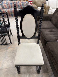 Black and White Victorian Styed Dining Chair
