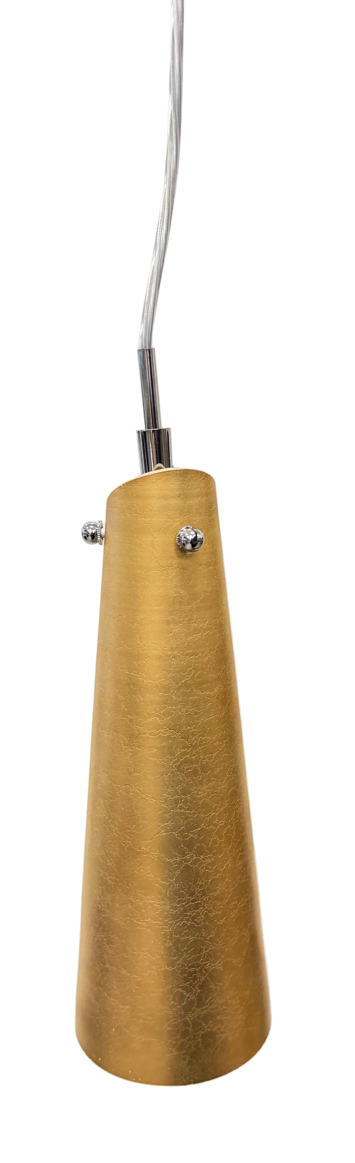 Brushed Gold Conical Pendant Light