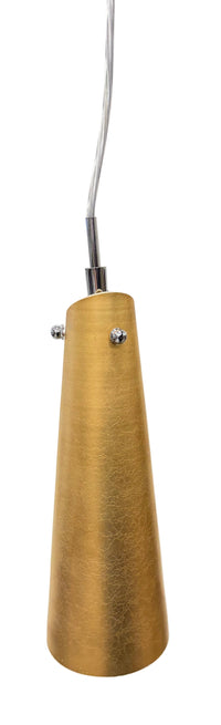 Brushed Gold Conical Pendant Light