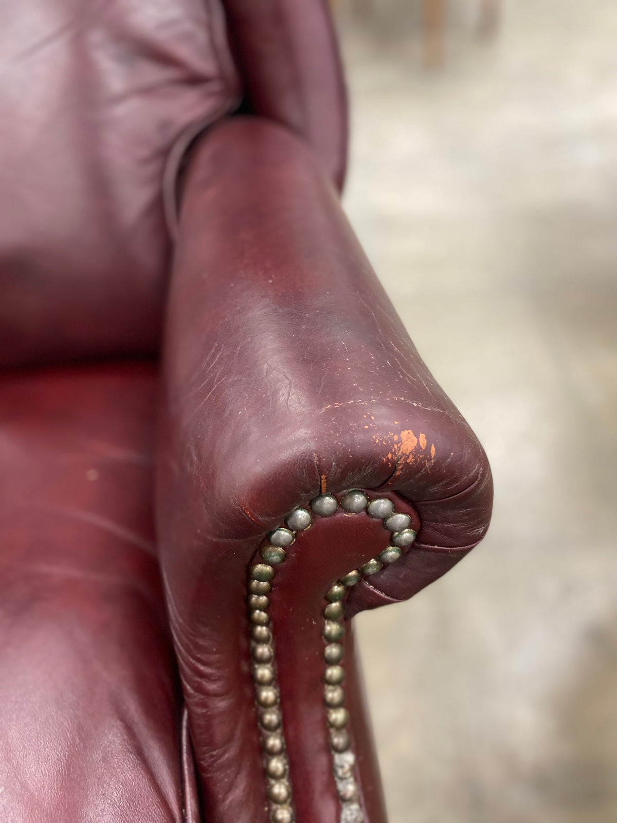 Burgundy Pleather Recliner