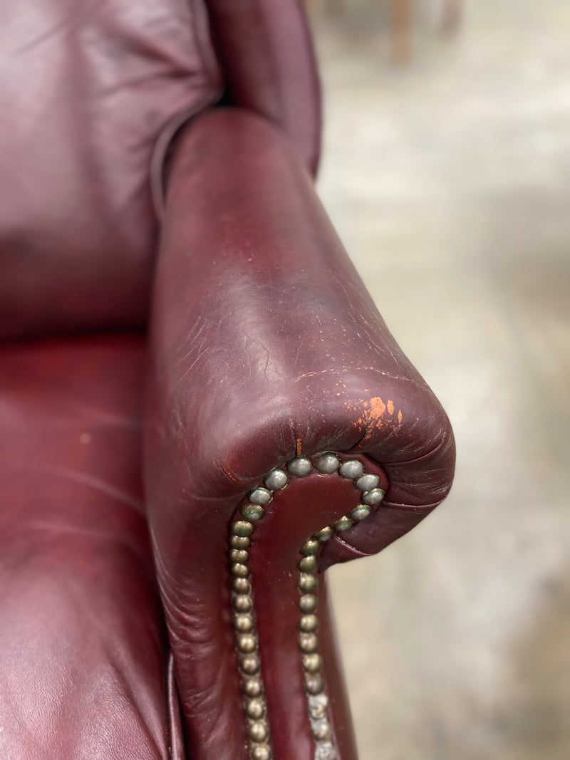 Burgundy Pleather Recliner