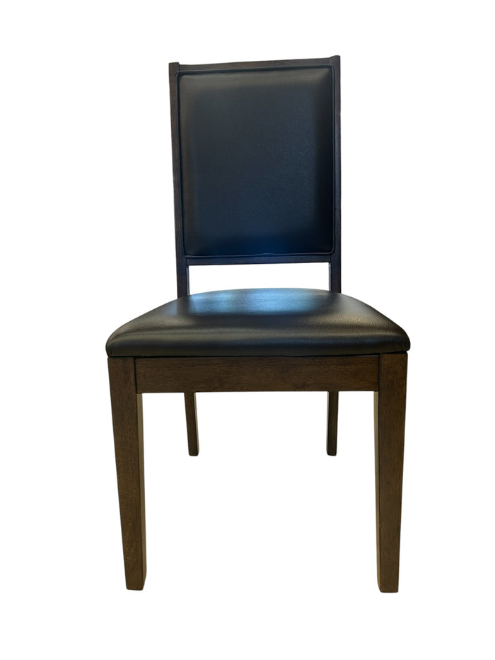 Dark Brown Leather Dining Chairs - A set of 6
