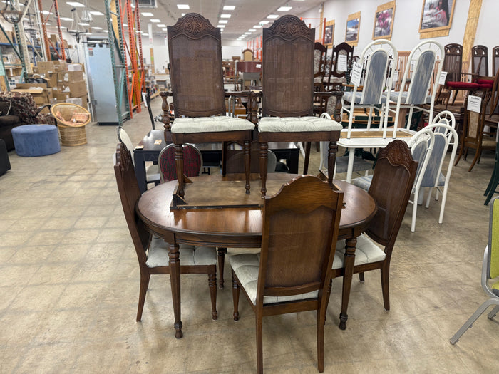 Dark Brown and Mint Green Dining Set