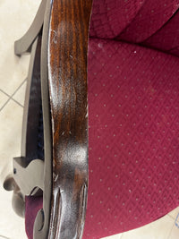 Kane Wing Chair With Burgundy Cushion