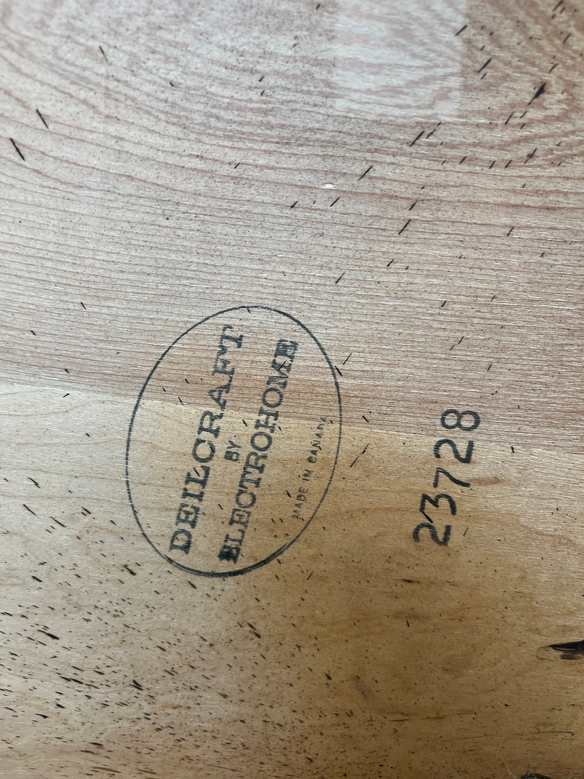 Deilcraft Wooden End Table with Glass Insert