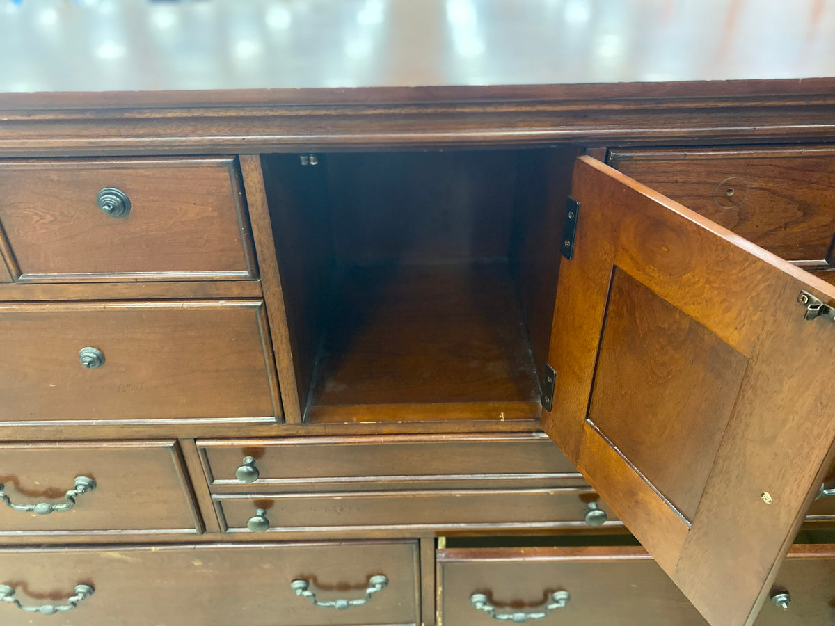 Mahogany Brown 9 Drawer Dresser
