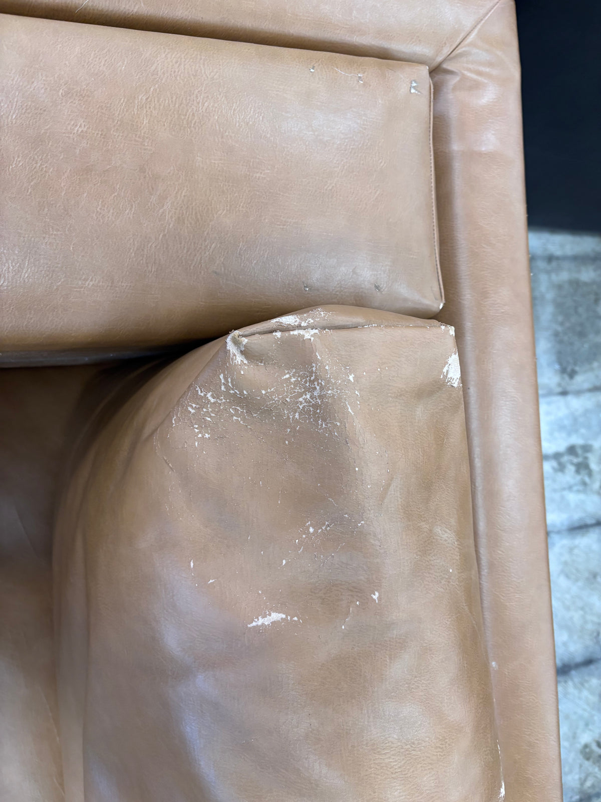 Modern Camel Leather Sofa