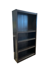Tall Black Bookcase w/ 4 Shelves