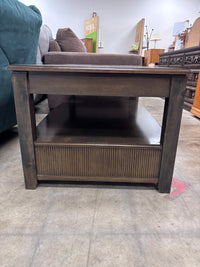 Dark Wood Rectangular Coffee Table
