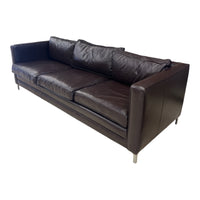 Brunswick Chocolate Genuine Leather Sofa