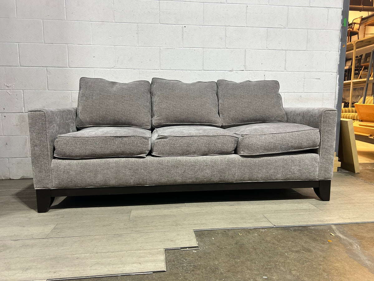 Barrymore Grey Velvet Sofa