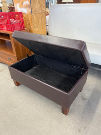 39” Leatherette Storage Ottoman