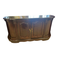 Traditional Carved Wood Sideboard with Double Cabinet Doors
