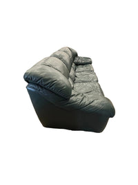 Forest Green Leather 3-Seater Sofa