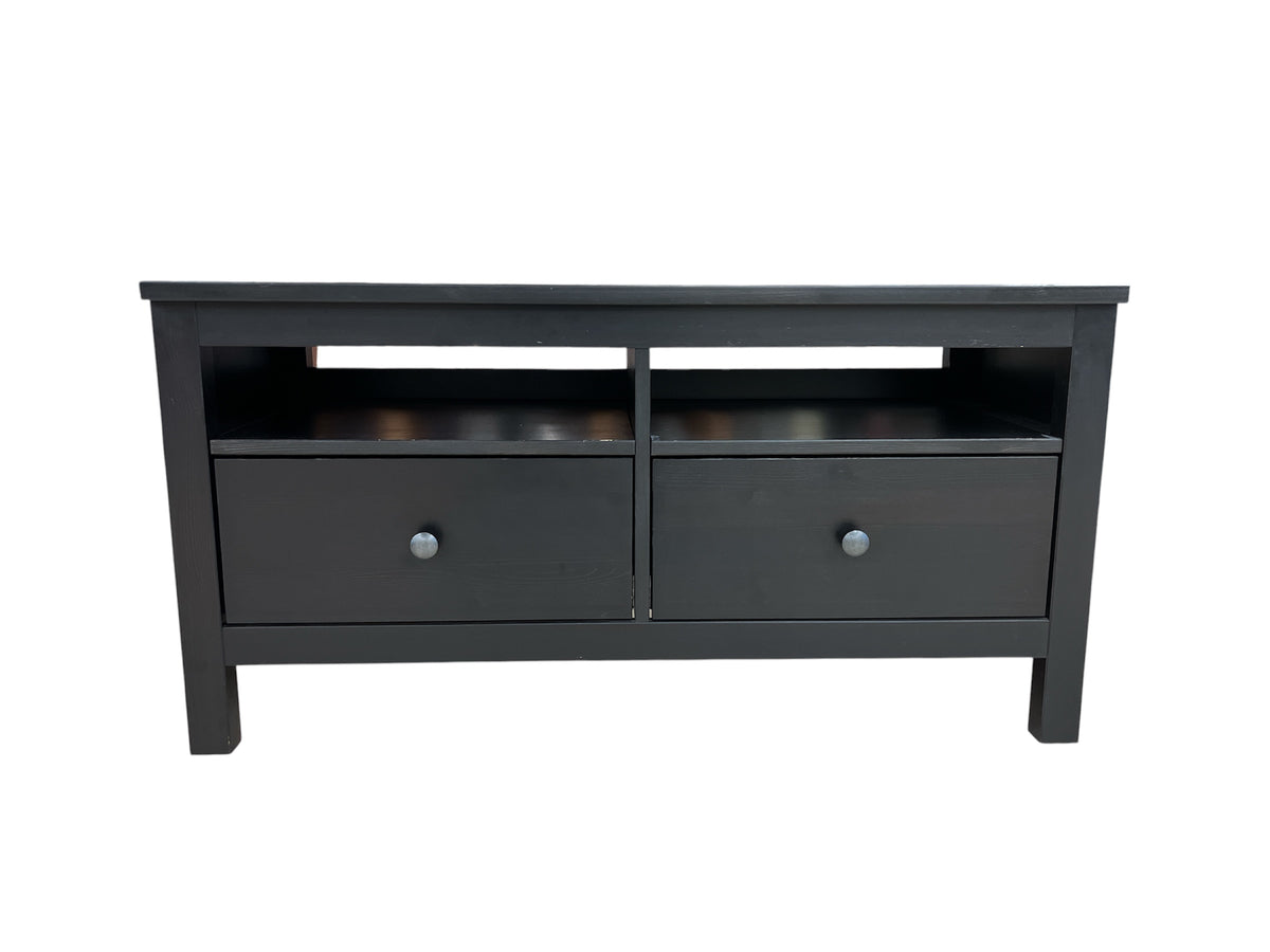 Black TV Stand with 2 Drawers
