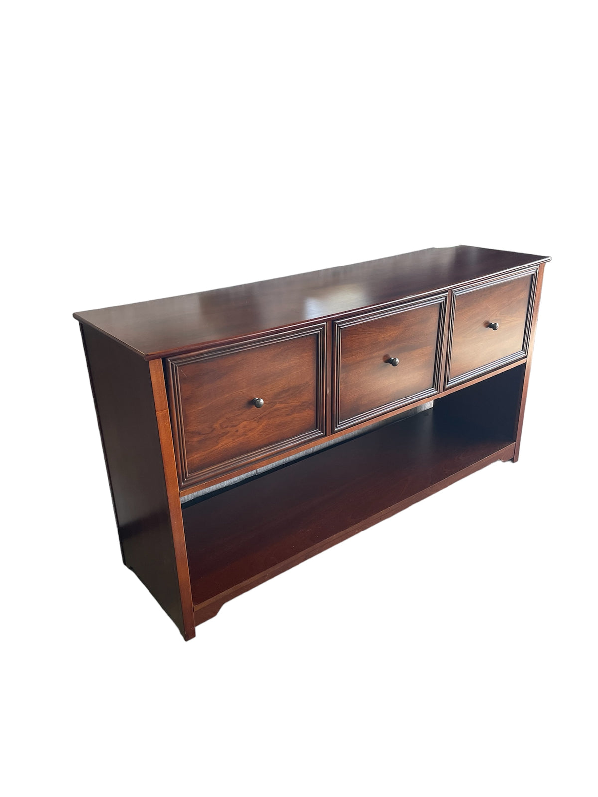 3-Drawer Solid Wood TV Stand