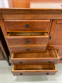 Solid Wood 8-Drawer Dresser with Mirror