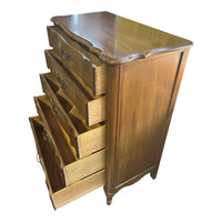 WHITE French Provincial Tall Boy Dresser
