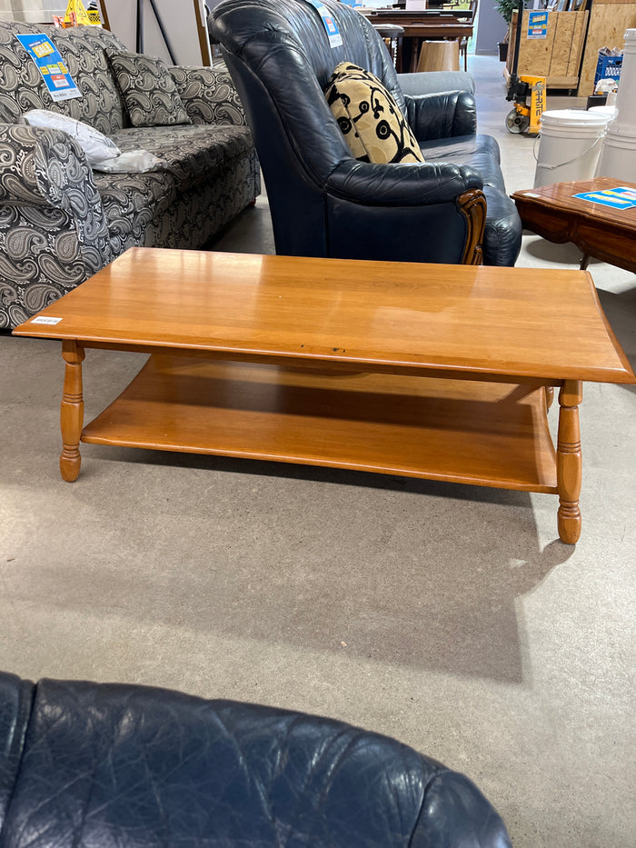 48"W Solid Wood Coffee Table