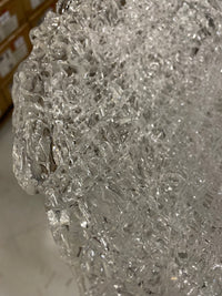 Drizzled Glass and Chrome LED Chandelier