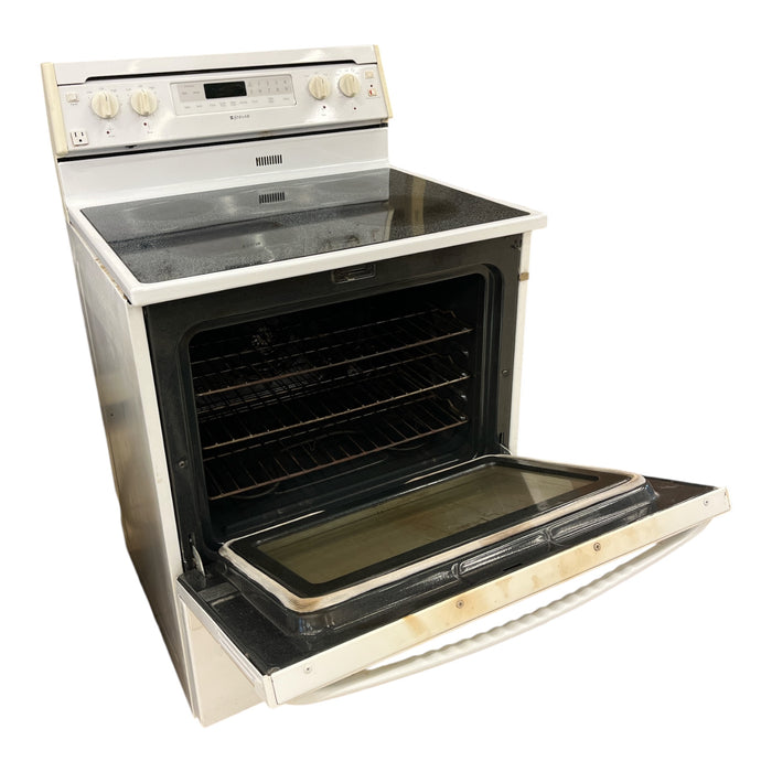 JennAir White Electric Range with Glass-Top Cooktop