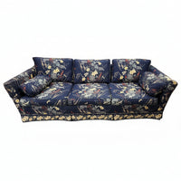 Blue Floral 3-Seater Sofa