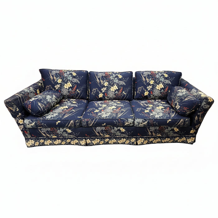 Blue Floral 3-Seater Sofa
