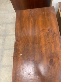 Solid Wood  2 Drawer Nightstand With Bronze Handles