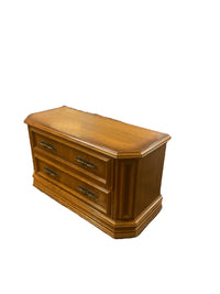 Solid Wood 2-Drawer Nightstand