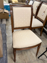 Coffee Brown and Cream White Dining Chair