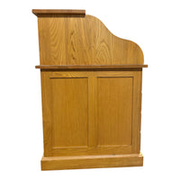 Honey-oak Roll-top Pedestal Desk