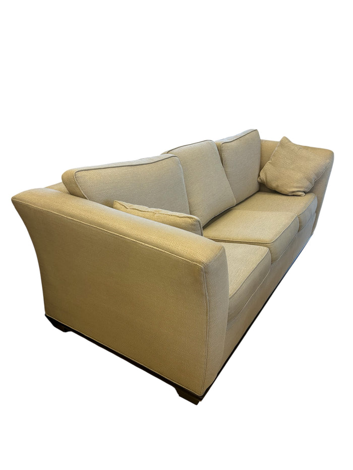 Markham Cream Three-seater Sofa