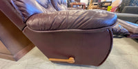 Deep Brown Leather-look 3-Seat Recliner Sofa
