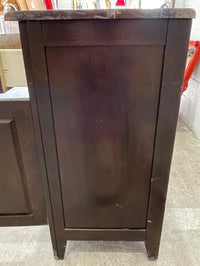 Dark Wooden Sideboard Bar with Bottle Storage
